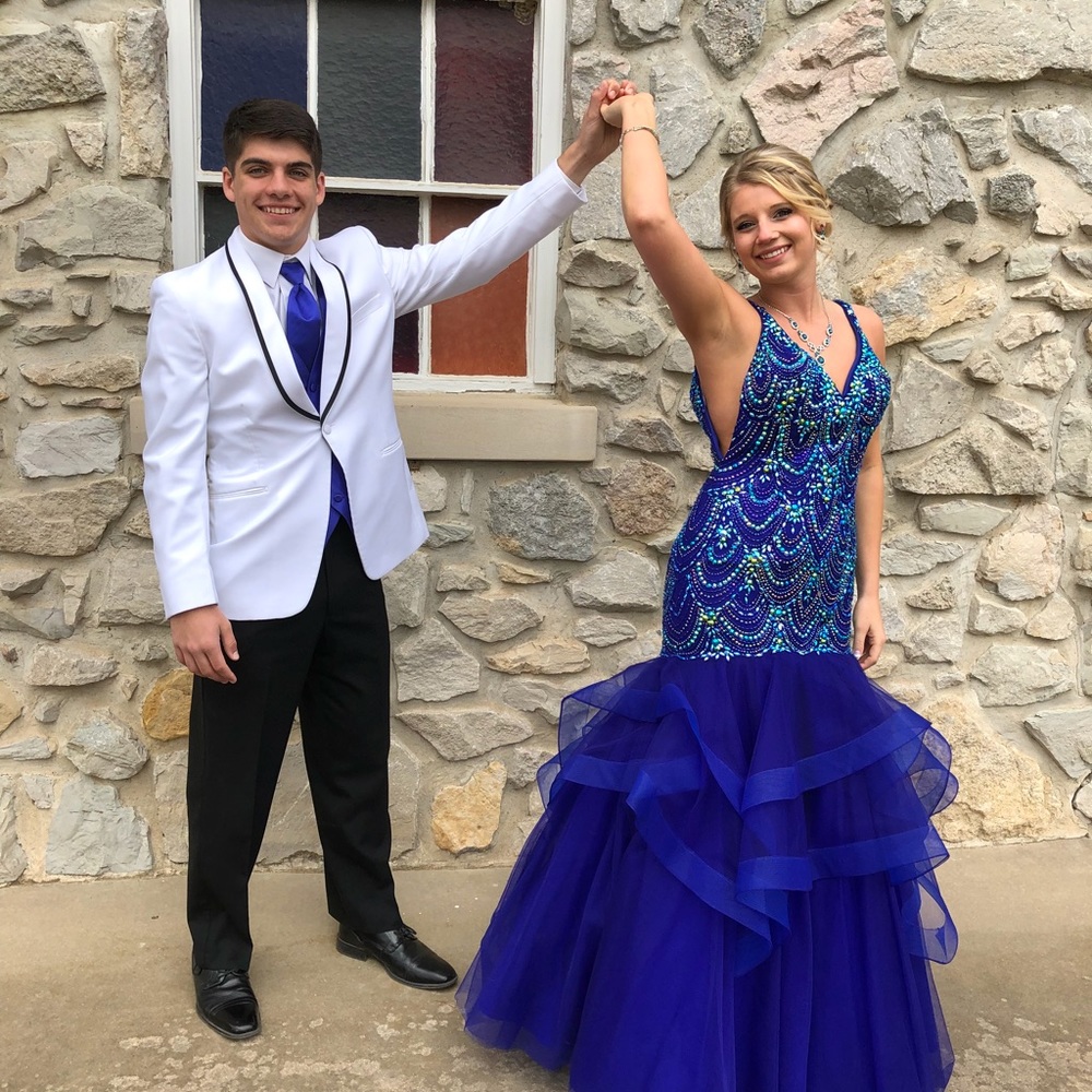 Blue Prom Dress - Picture 3 of 4